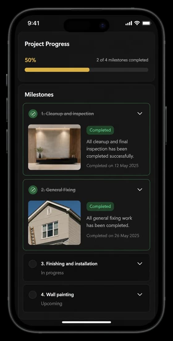 Progress and milestone tracking